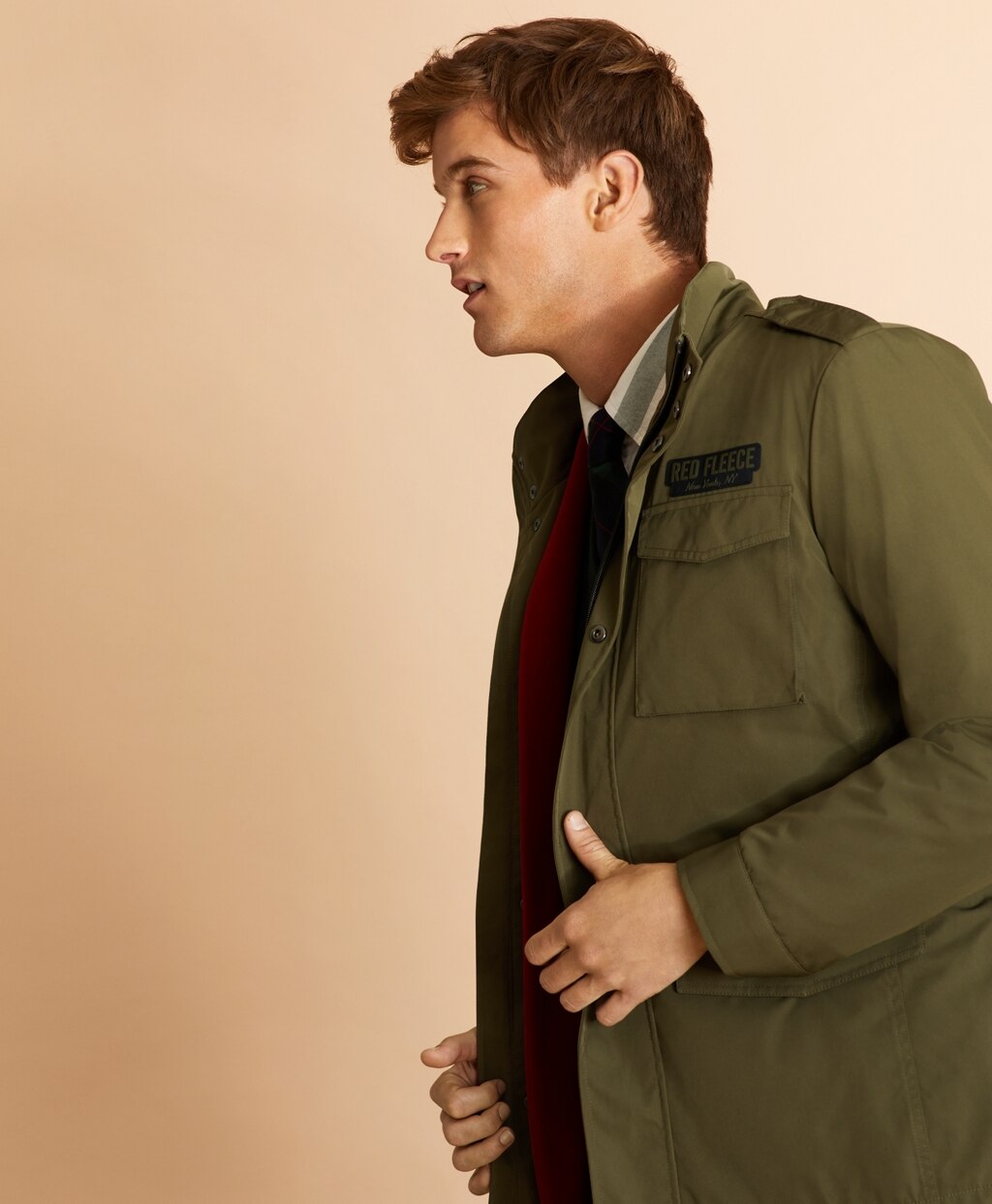 Brooks Brothers Men Four-Pocket Field Jacket with Removable Vest