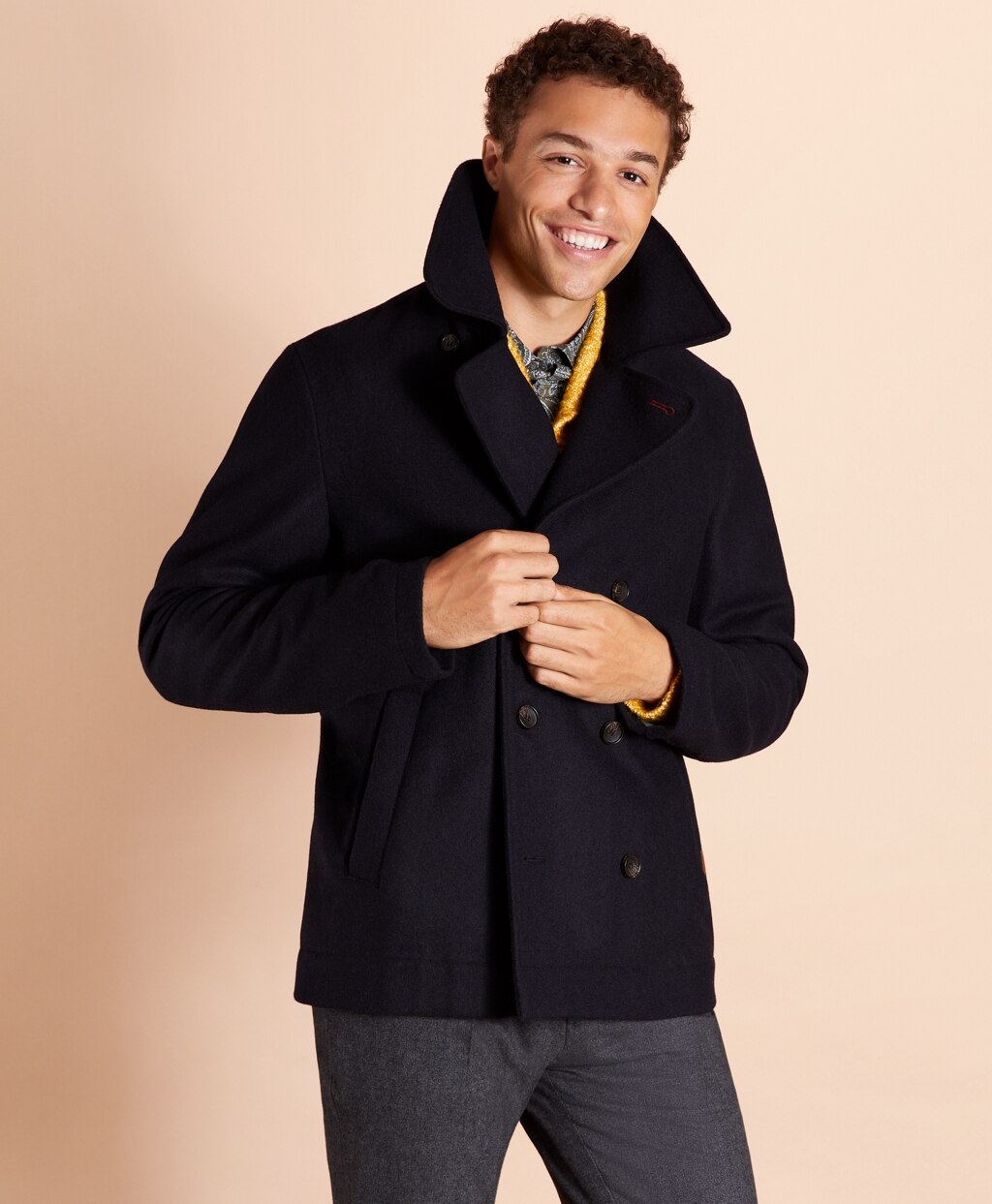 Brooks Brothers Men Wool Peacoat