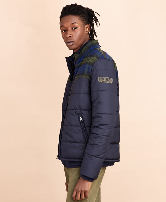 Brooks Brothers Men Color-Block Puffer Jacket