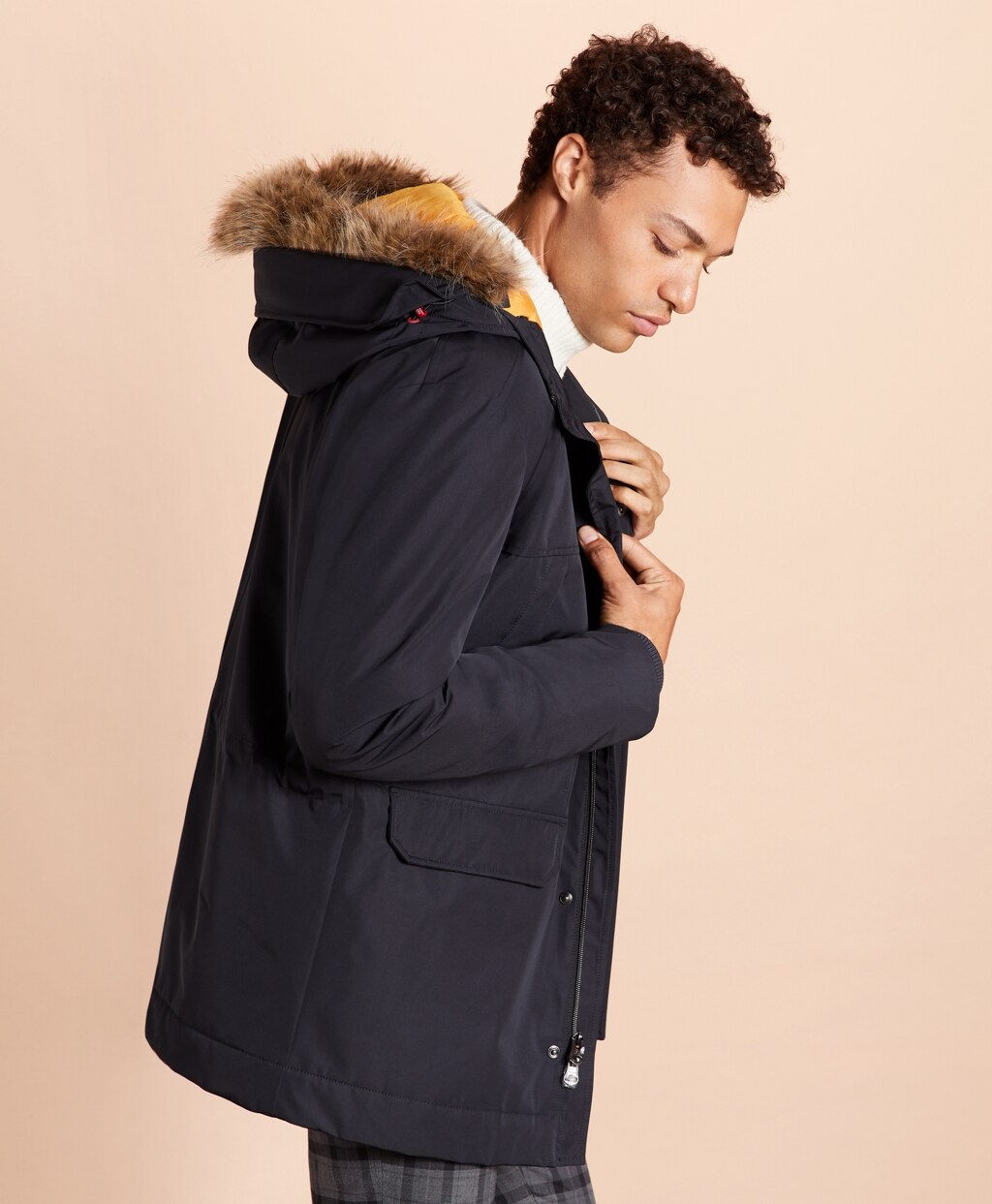 Brooks Brothers Men Water-Resistant Parka