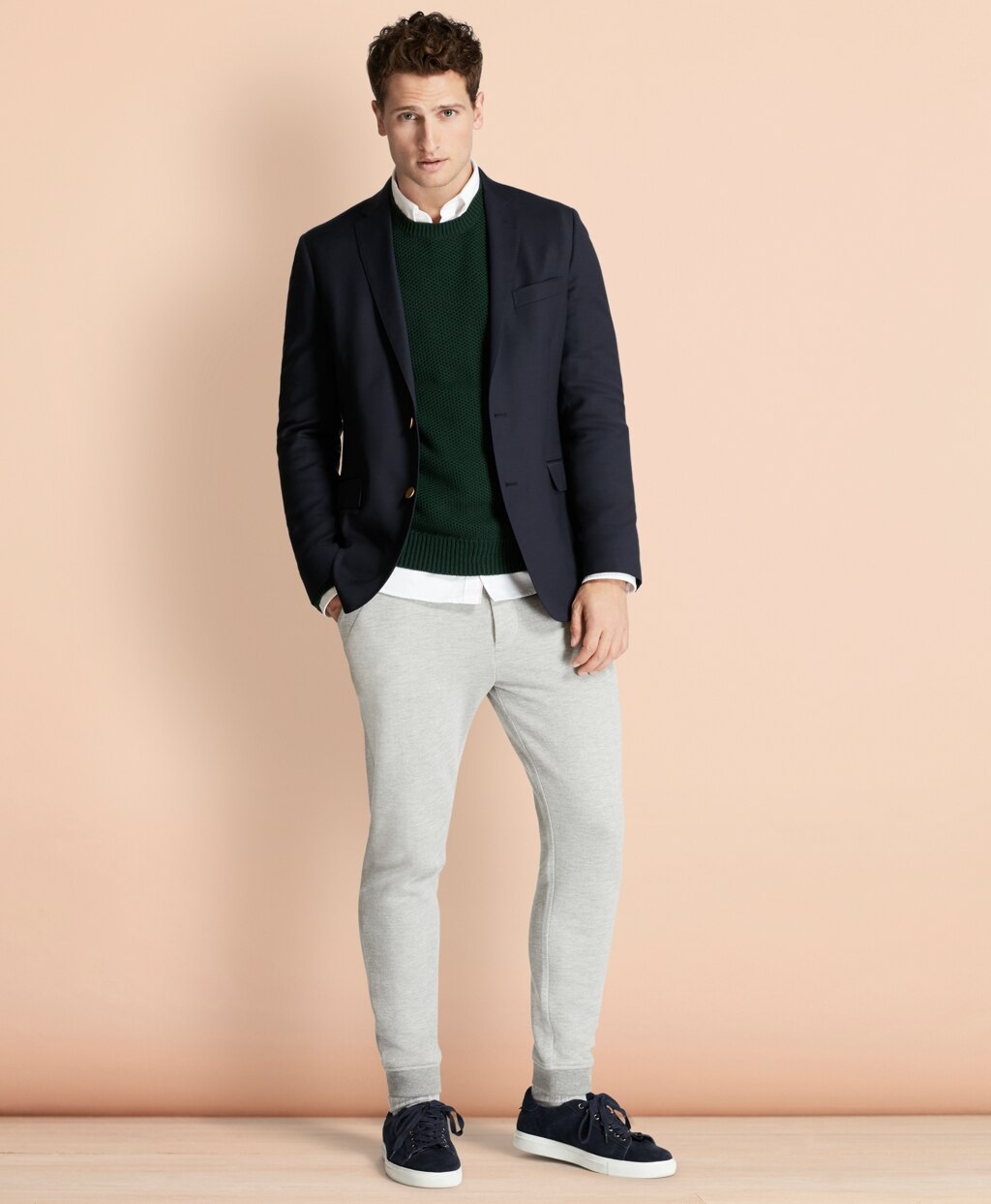 Brooks Brothers Men Stretch Wool Twill Blazer