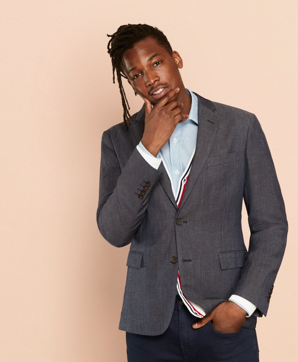 Brooks Brothers Men Linen-Blend Twill Sport Coat