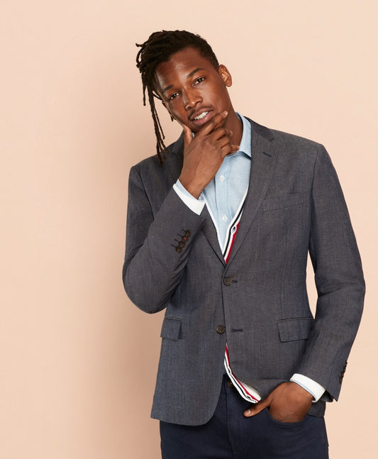 Brooks Brothers Men Linen-Blend Twill Sport Coat