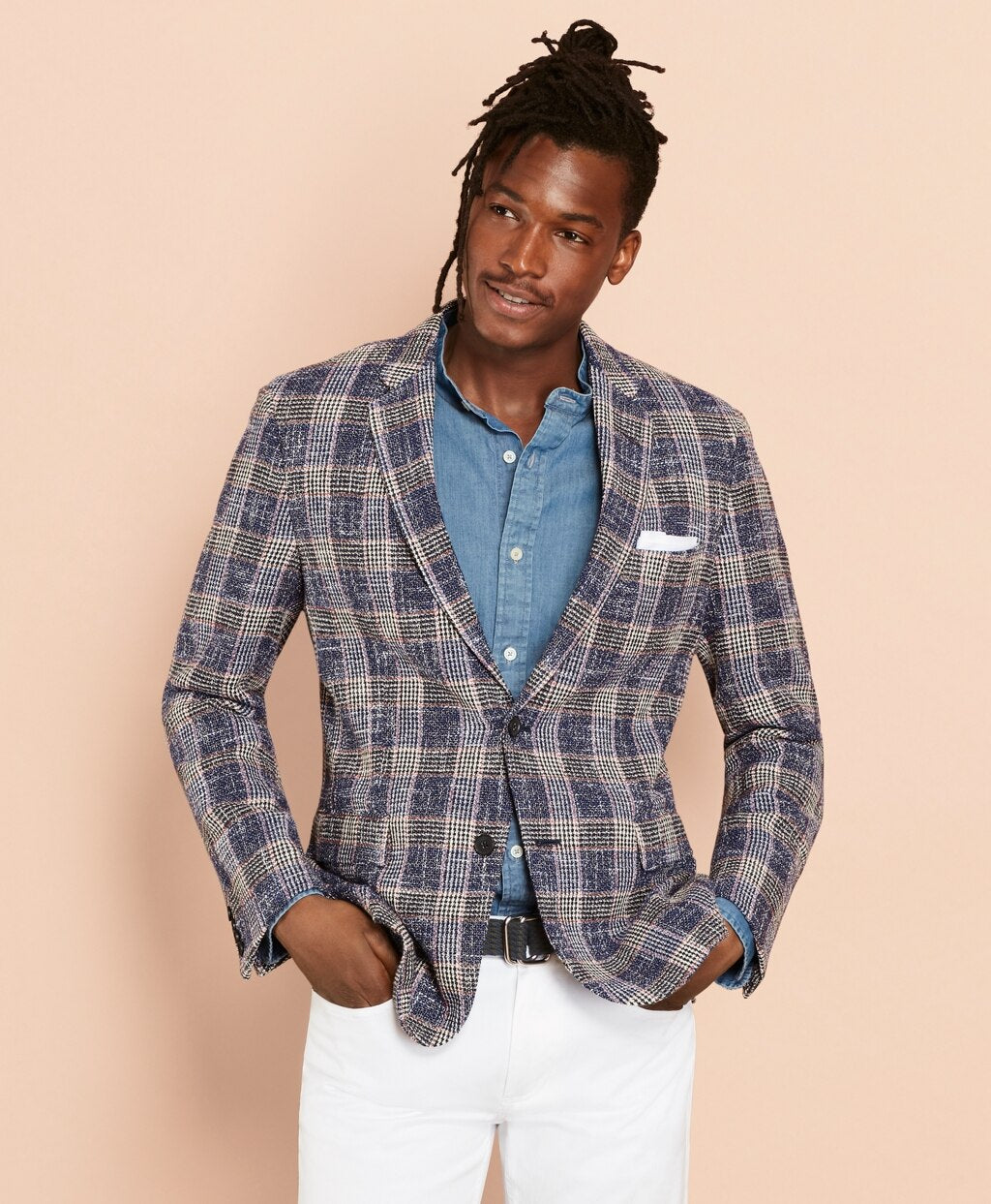 Brooks Brothers Men Plaid Dobby Sport Coat