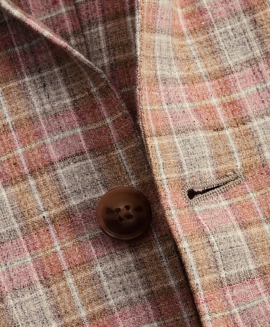 Brooks Brothers Men Plaid Linen Sport Coat