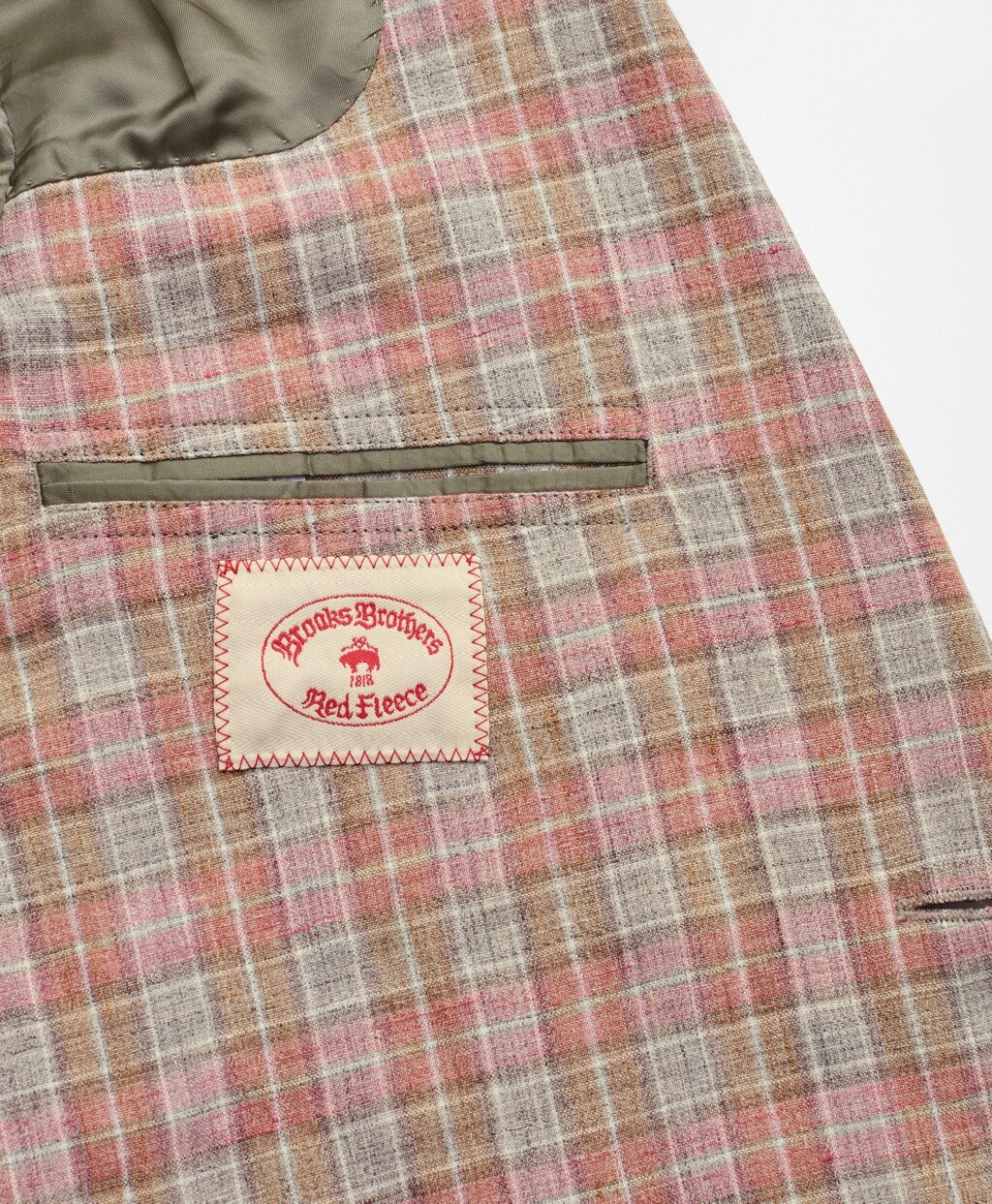 Brooks Brothers Men Plaid Linen Sport Coat
