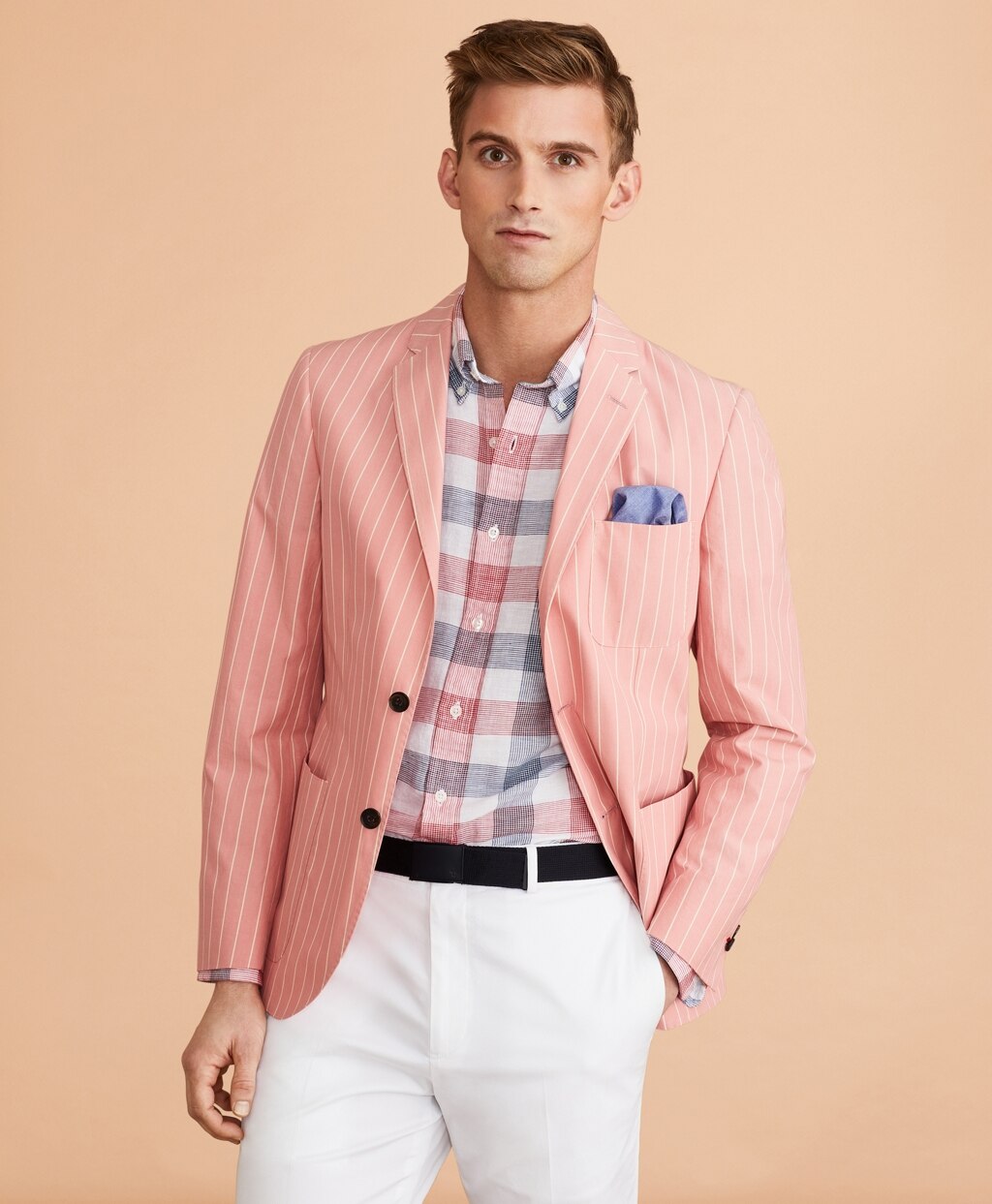 Brooks Brothers Men Striped Cotton Sport Coat