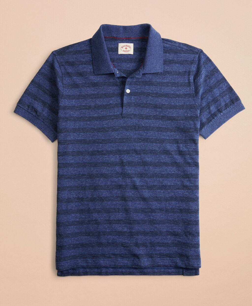 Brooks Brothers Men Striped Slub Cotton Jersey Polo Shirt