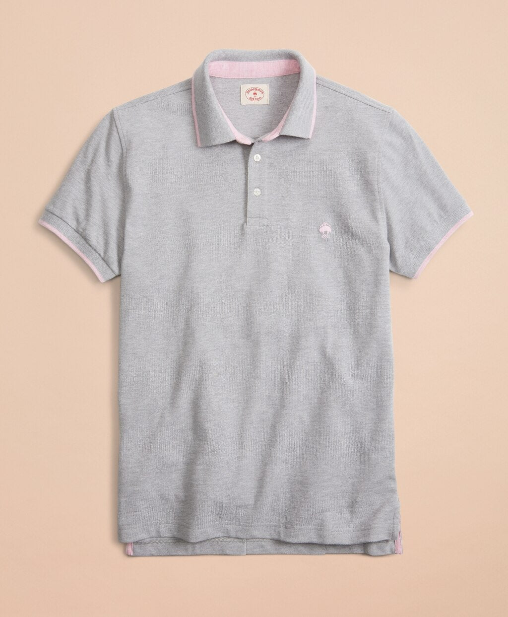 Brooks Brothers Men Tipped Heathered Pique Polo Shirt