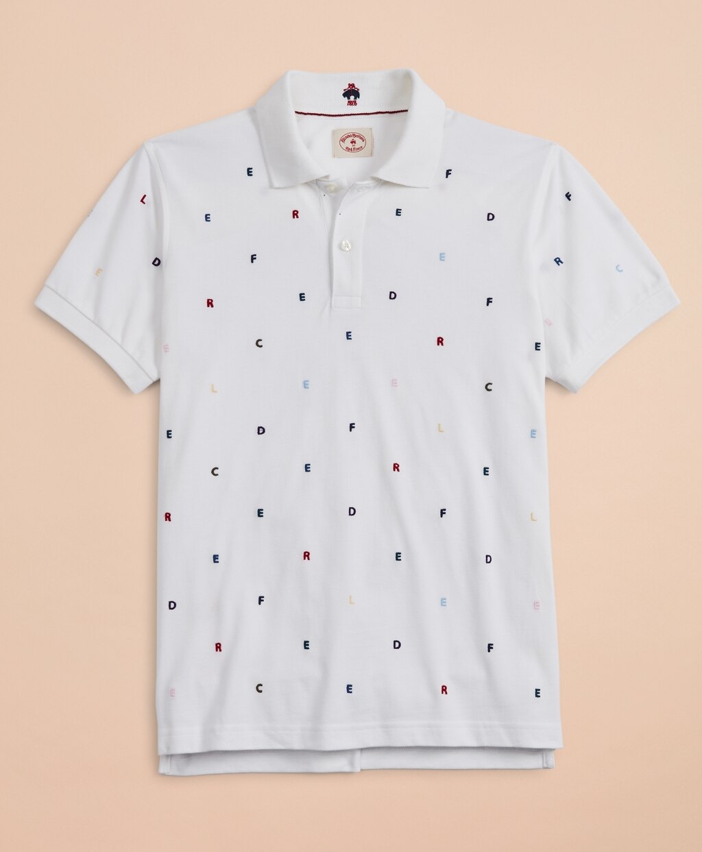 Brooks Brothers Men Embroidered Letter Pique Polo Shirt