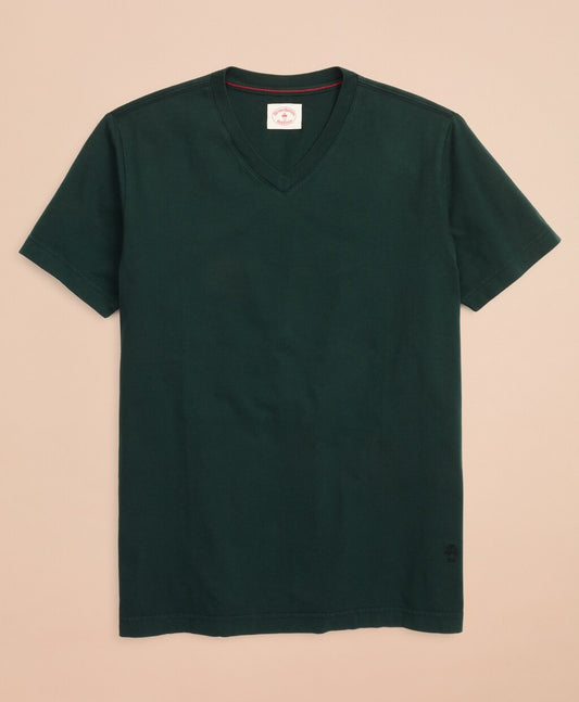 Brooks Brothers Men Garment-Dyed V-Neck T-Shirt