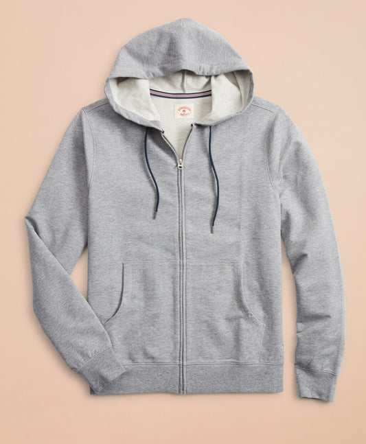 Brooks Brothers Men French Terry Lightweight Zip-Up Hoodie