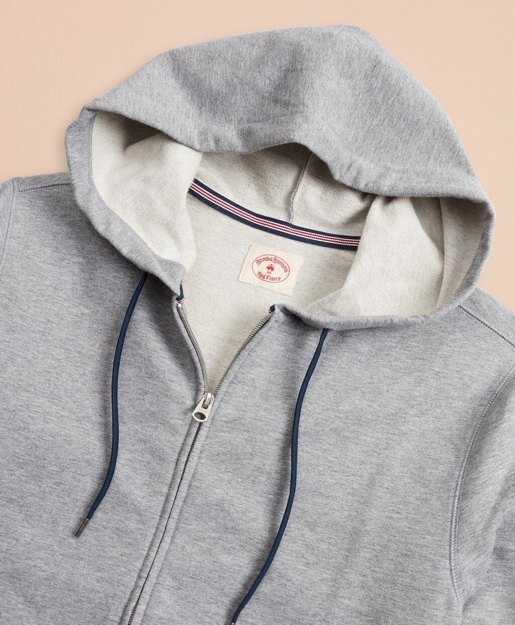 Brooks Brothers Men French Terry Lightweight Zip-Up Hoodie