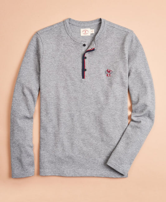 Brooks Brothers Men Double-Knit Jacquard Henley