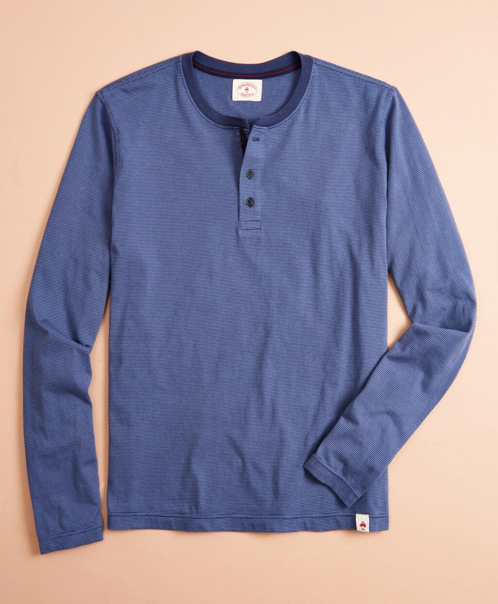 Brooks Brothers Men Striped Jersey Long-Sleeve Henley