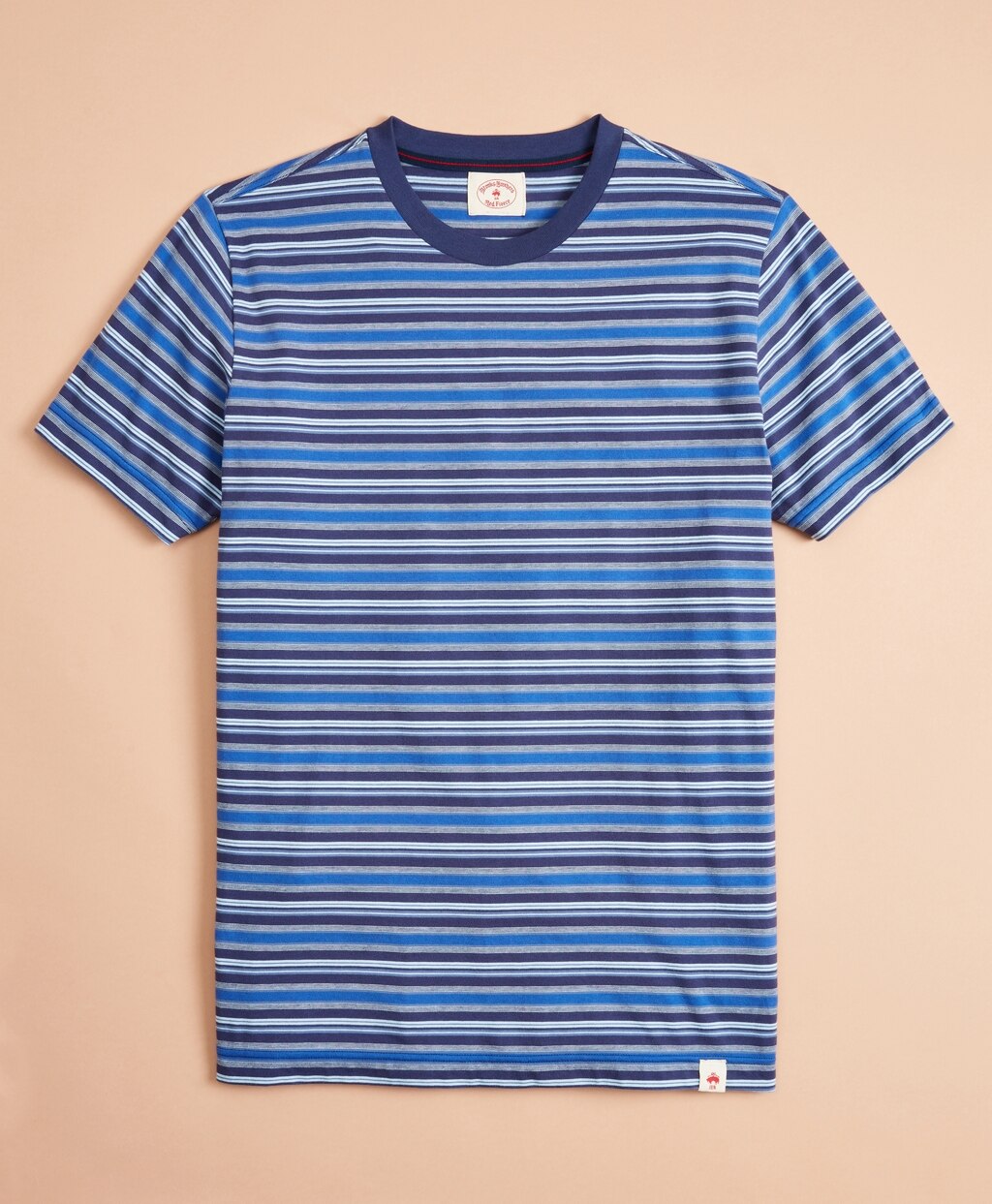 Brooks Brothers Men Multi-Stripe Cotton Jersey T-Shirt
