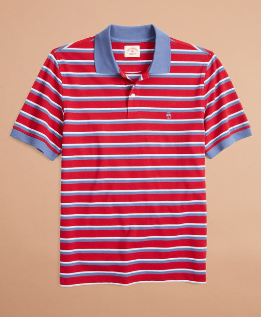 Brooks Brothers Men Striped Pique Polo Shirt
