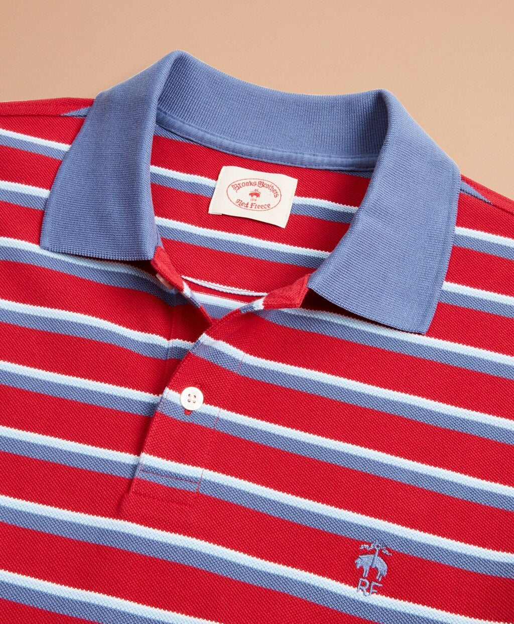 Brooks Brothers Men Striped Pique Polo Shirt