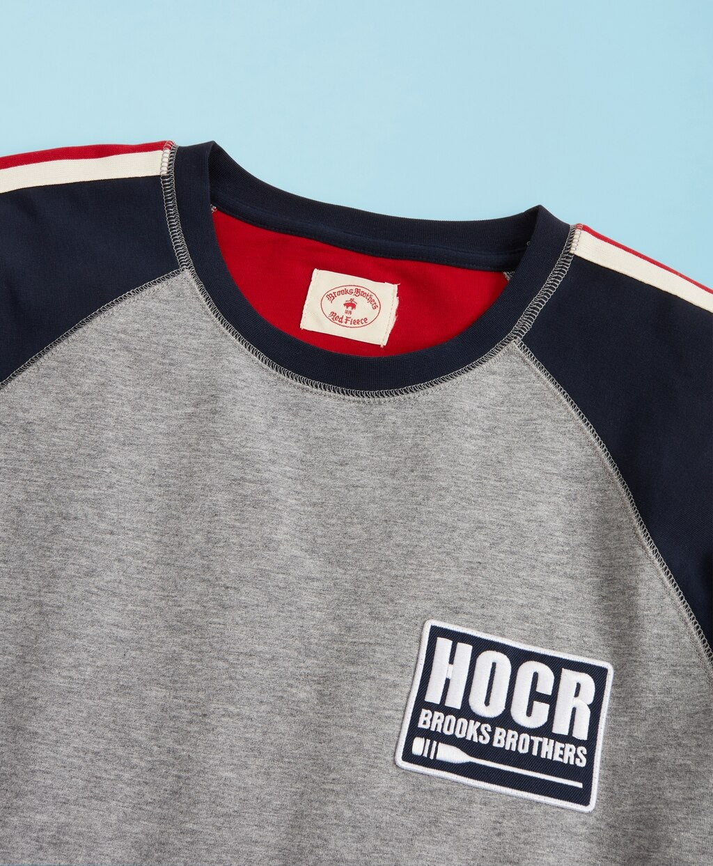 Brooks Brothers Men Head Of The Charles® Regatta Striped French Terry Raglan Sweatshirt