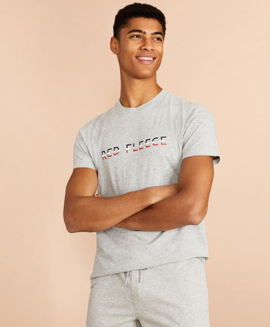 Brooks Brothers Men Jersey Cotton Red Fleece Graphic T-Shirt