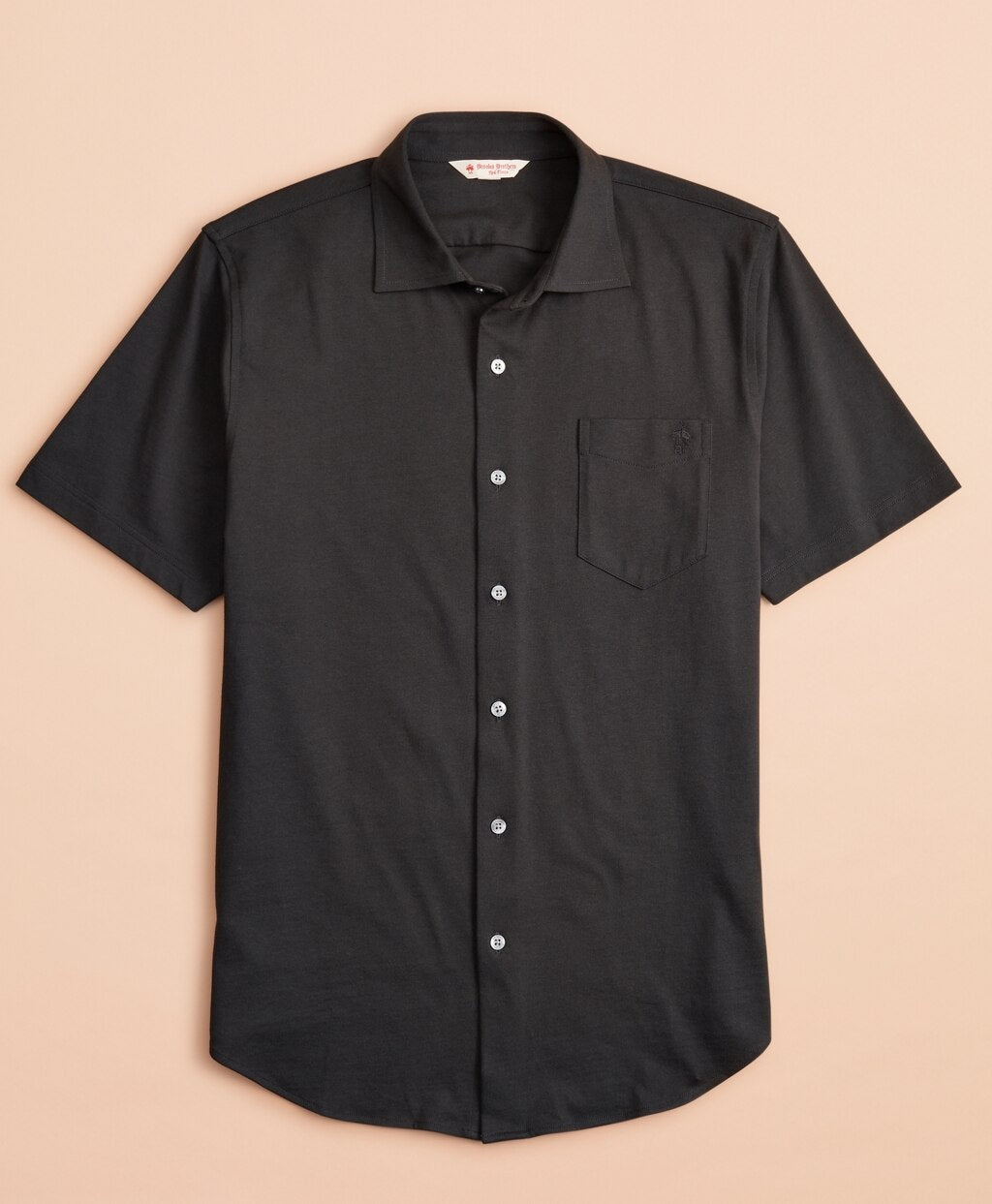 Brooks Brothers Men Jersey Cotton Short-Sleeve Shirt