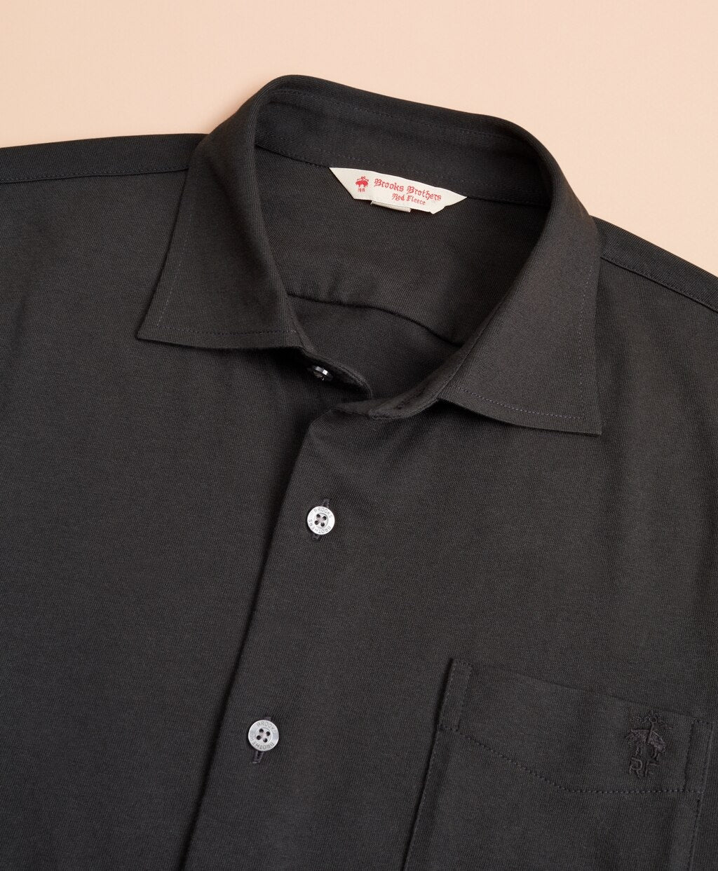 Brooks Brothers Men Jersey Cotton Short-Sleeve Shirt