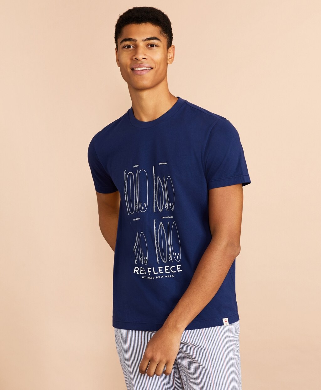 Brooks Brothers Men Surfboard Graphic T-Shirt