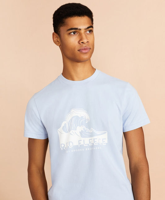 Brooks Brothers Men Wave Graphic T-Shirt
