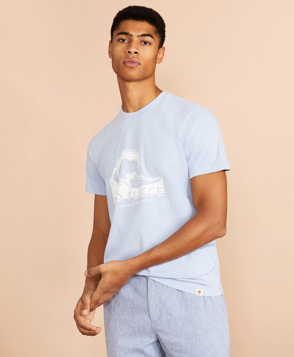 Brooks Brothers Men Wave Graphic T-Shirt