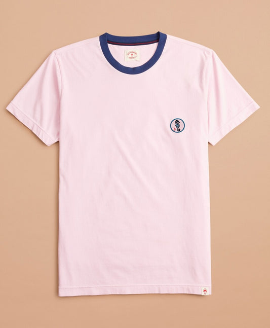 Brooks Brothers Men Cotton Seahorse Patch T-Shirt