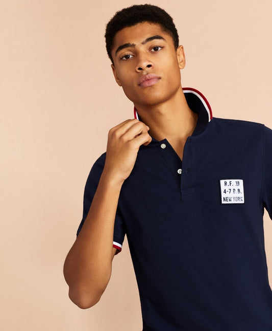 Brooks Brothers Men Cotton Pique Patch Polo Shirt