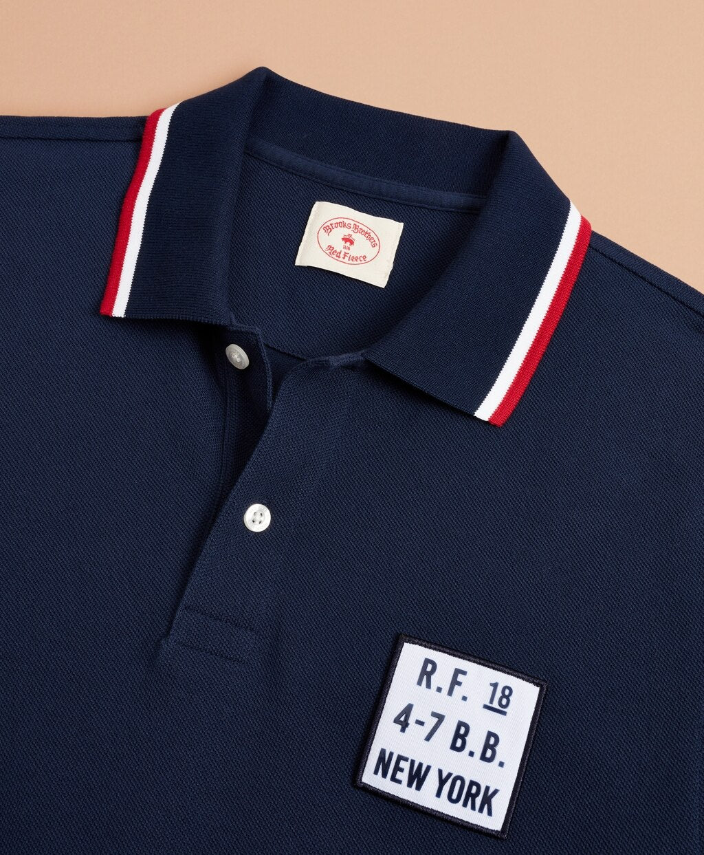 Brooks Brothers Men Cotton Pique Patch Polo Shirt