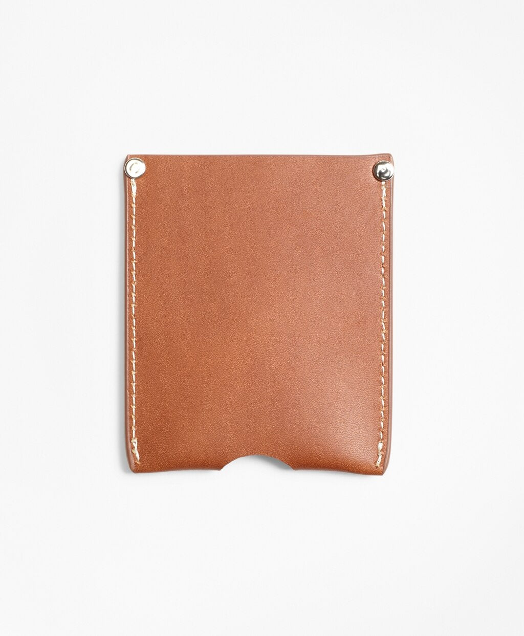 Brooks Brothers Men Cognac Leather Card Case