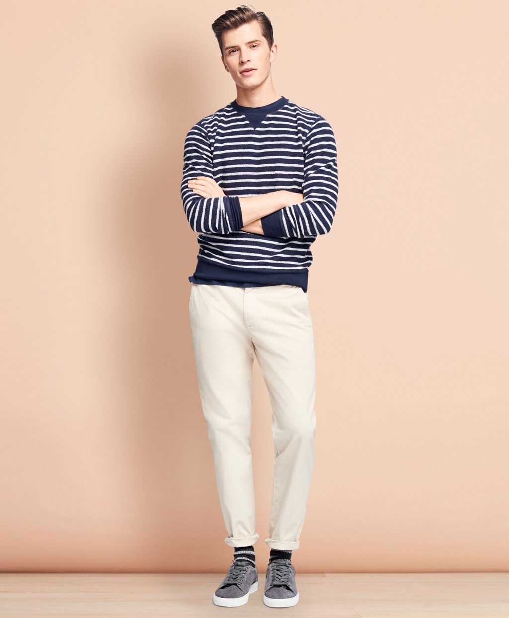 Brooks Brothers Men Garment-Dyed Stretch Chinos