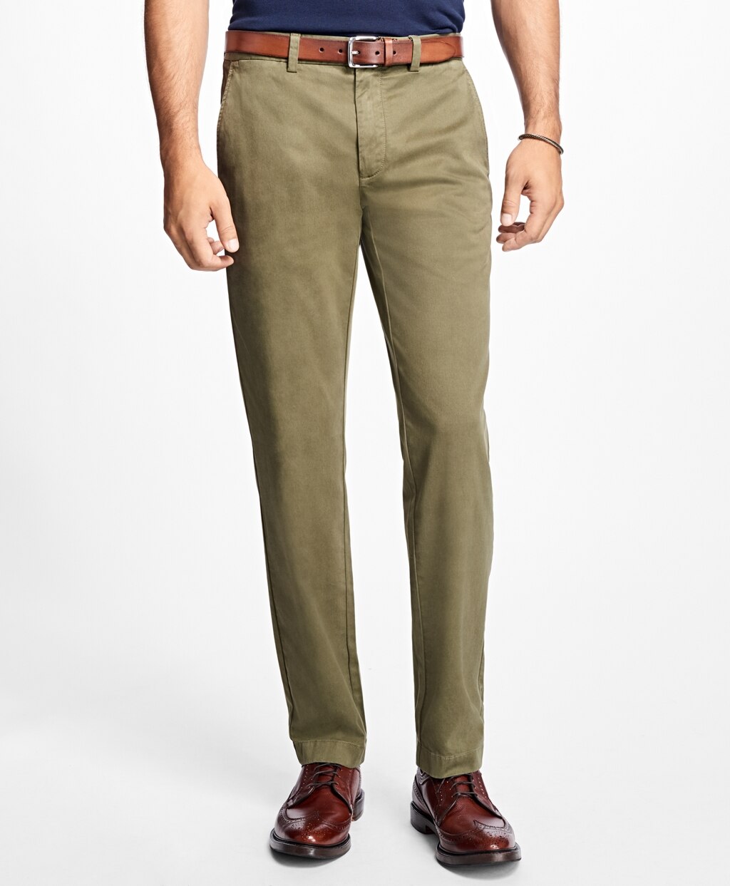 Brooks Brothers Men Garment-Dyed Stretch Chinos