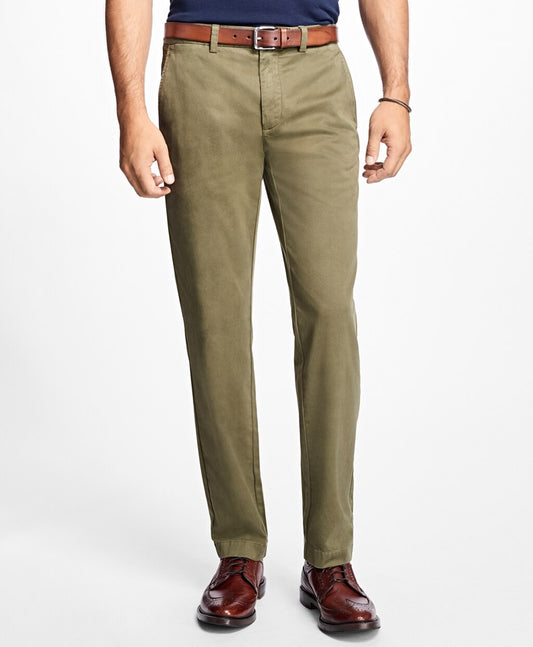 Brooks Brothers Men Garment-Dyed Stretch Chinos