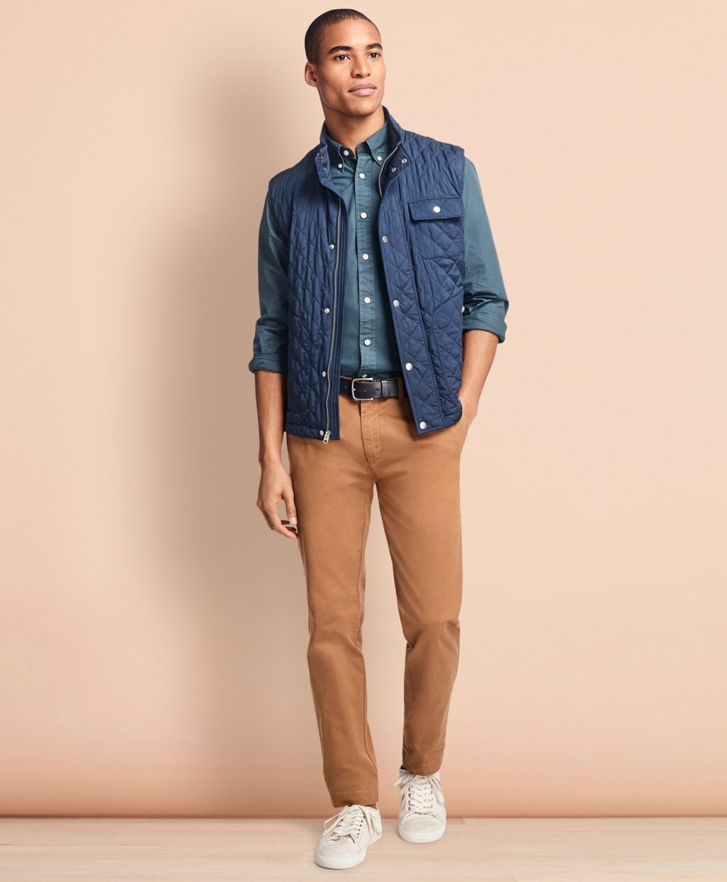 Brooks Brothers Men Slim-Fit Garment-Dyed Stretch Chinos