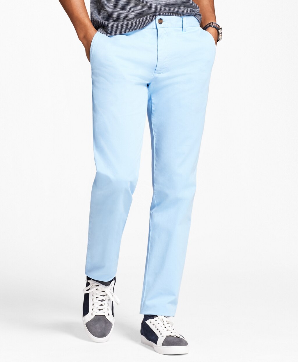 Brooks Brothers Men Garment-Dyed Stretch Chinos