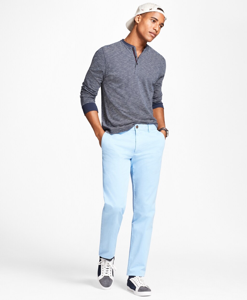 Brooks Brothers Men Garment-Dyed Stretch Chinos