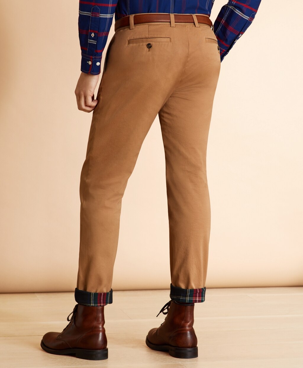 Brooks Brothers Men Flannel-Lined Chinos