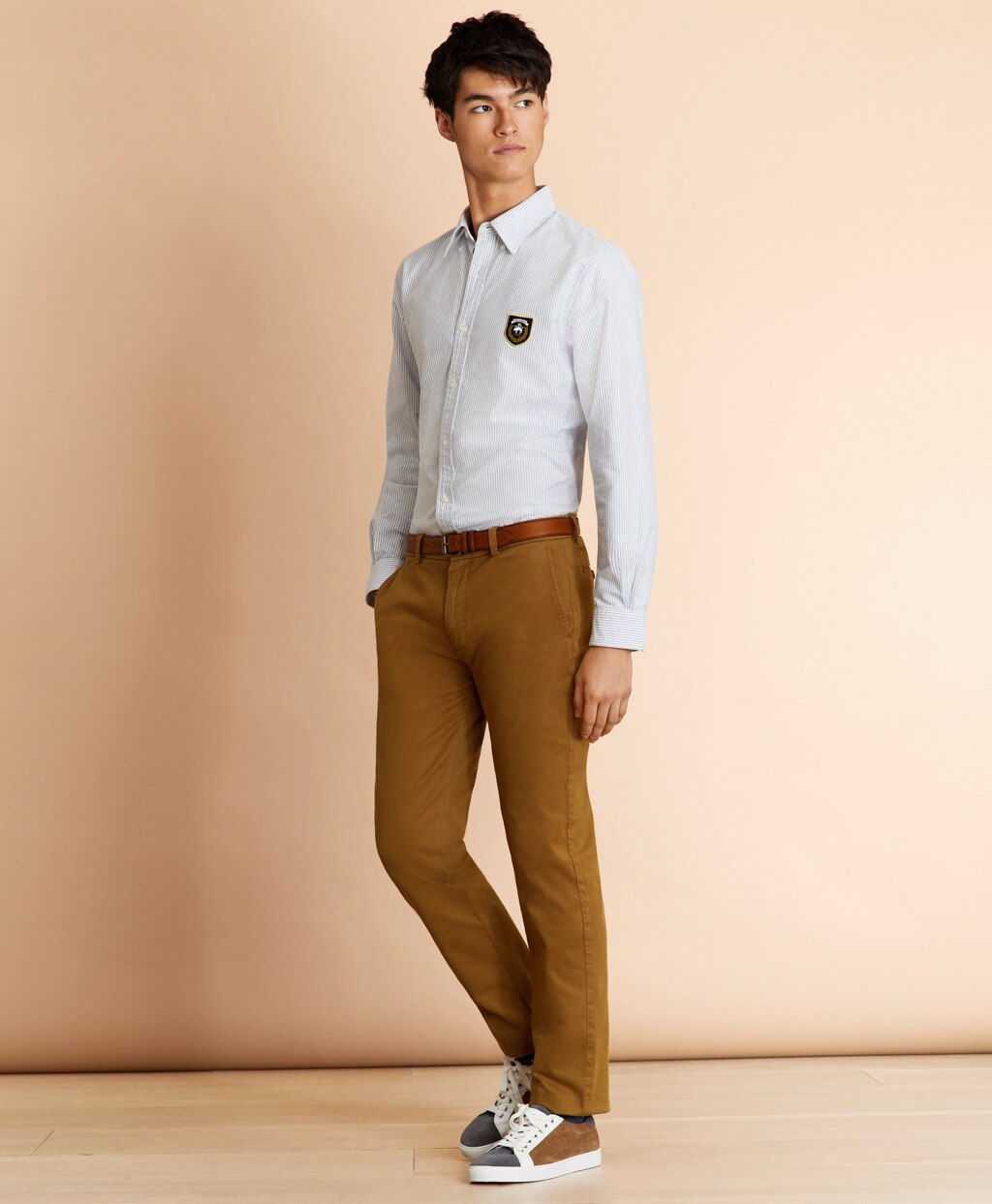 Brooks Brothers Men Garment-Dyed Stretch Chinos
