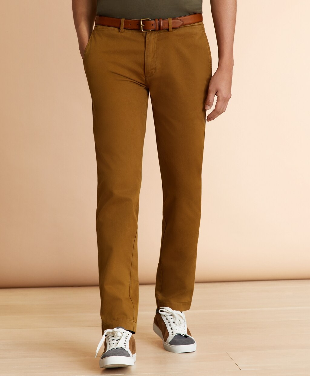 Brooks Brothers Men Slim-Fit Garment-Dyed Stretch Chinos
