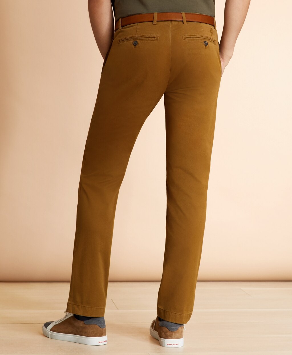 Brooks Brothers Men Slim-Fit Garment-Dyed Stretch Chinos