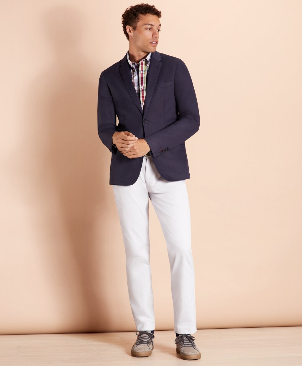 Brooks Brothers Men Pleat-Front Twill Chinos