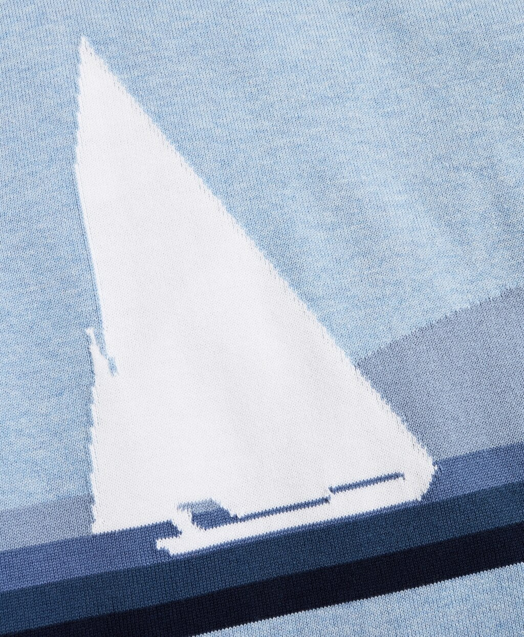 Brooks Brothers Men Cotton Sailboat Intarsia Sweater