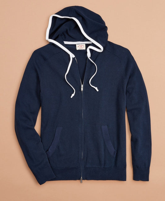 Brooks Brothers Men Contrast Zip-Up Hoodie