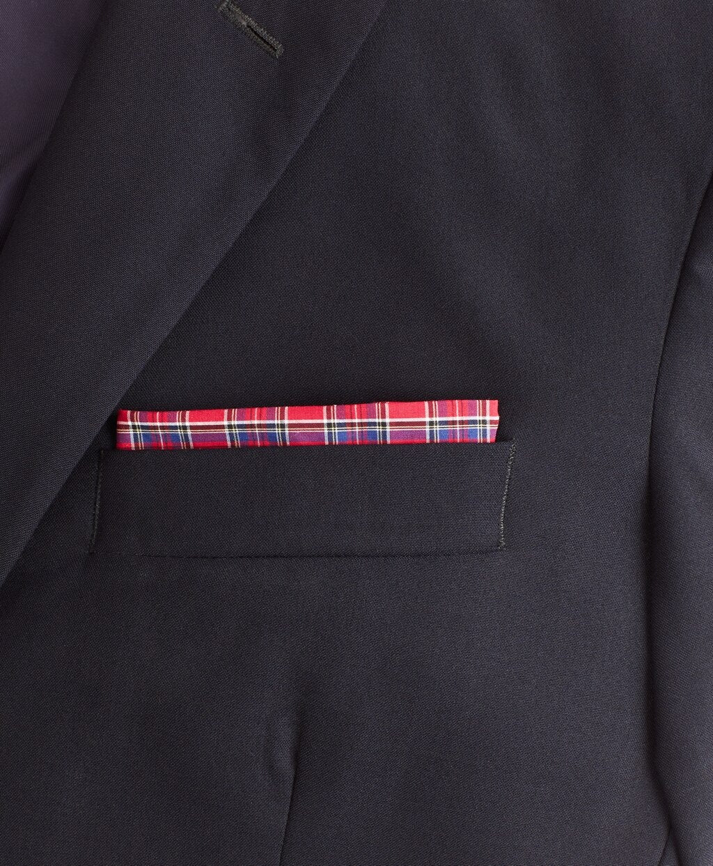 Brooks Brothers Men Red Tartan Cotton Pocket Square