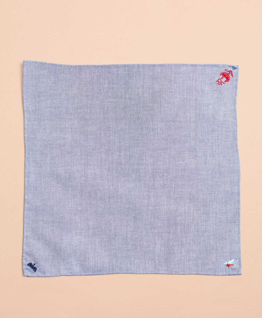 Brooks Brothers Men Embroidered Cotton Pocket Square