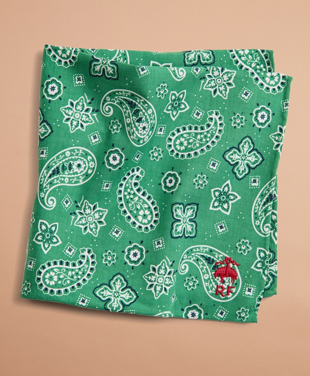 Brooks Brothers Men Paisley Cotton Pocket Square