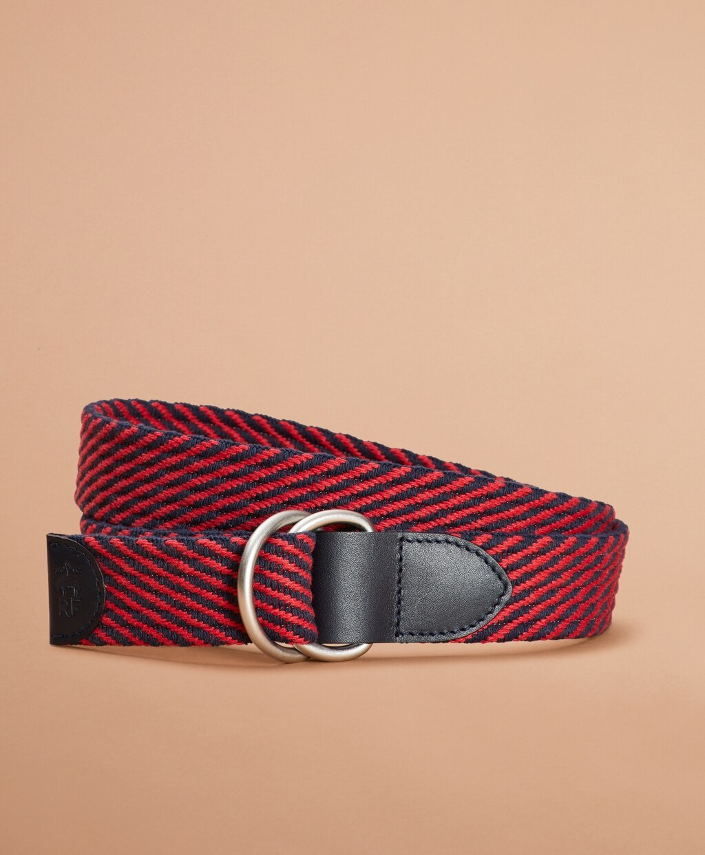 Brooks Brothers Men Striped Canvas Belt